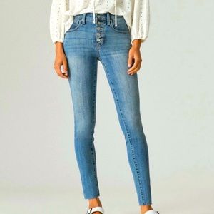 Lucky Brand high rise skinny Bridgette jeans blue denim size 8 29 ankle